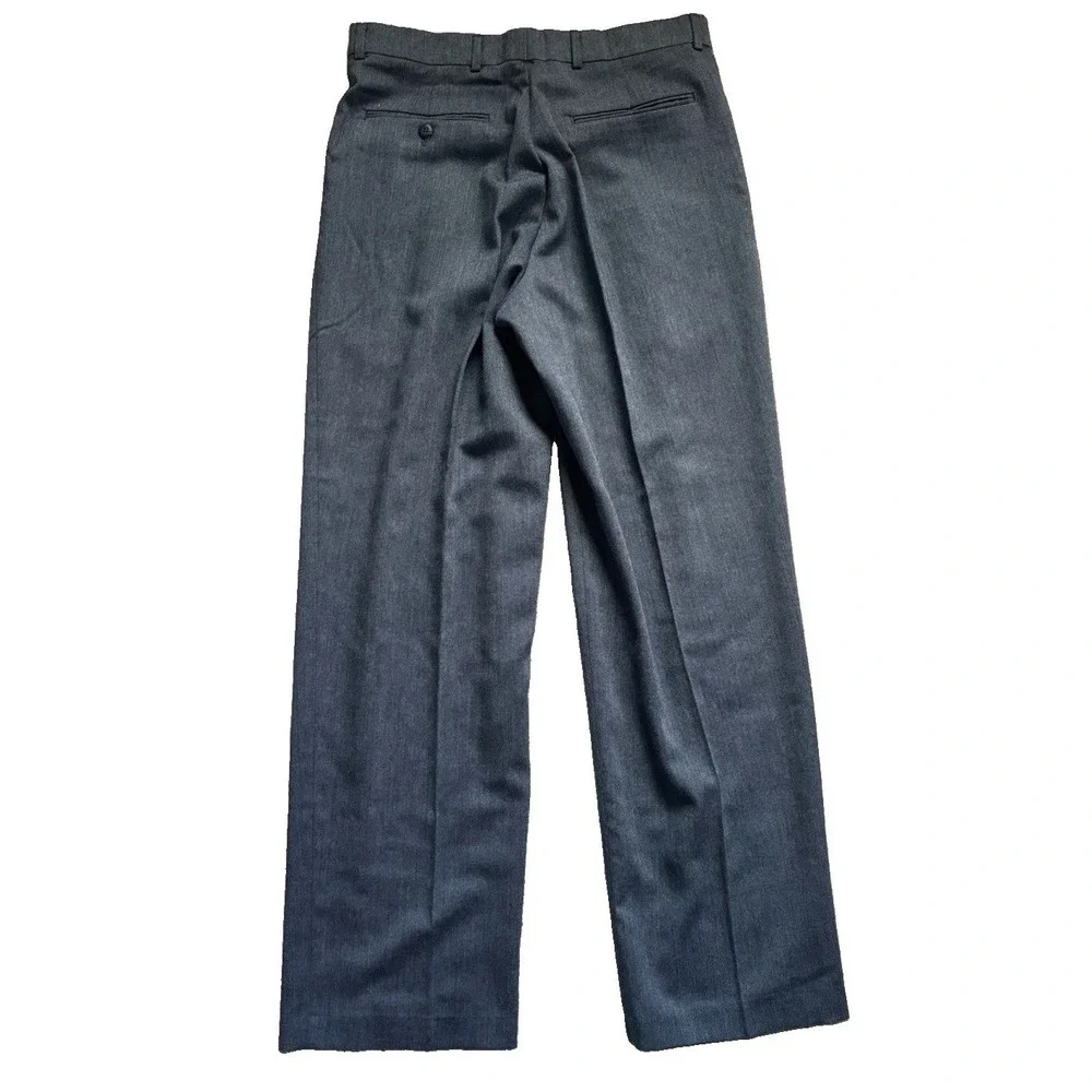 Vtg 80s Levi's Traveler Wool Blend Pleated Dress Pant Men 32x30 Gray Made in USA